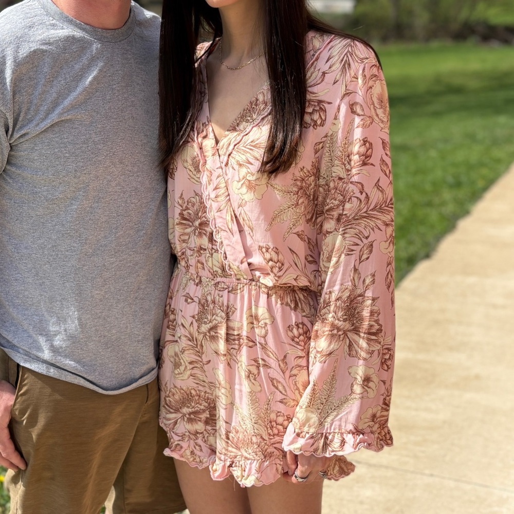 Agua Bendita x Target Pink Floral Romper Small